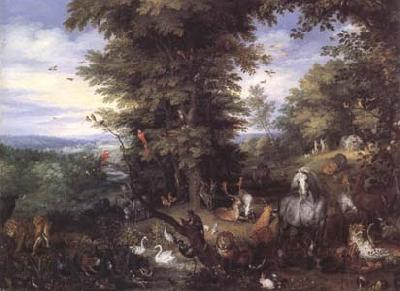 BRUEGHEL, Jan the Elder Adam and Eve in the Garden of Eden (mk25) Germany oil painting art